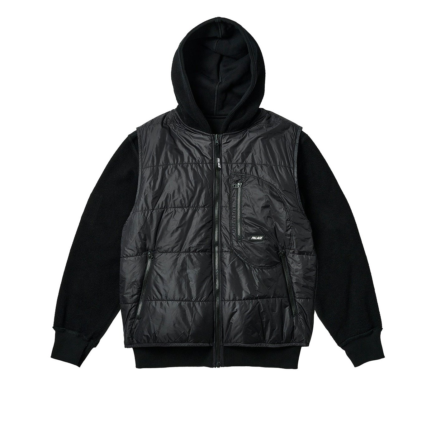 REVERSIBLE VEST HOOD BLACK
