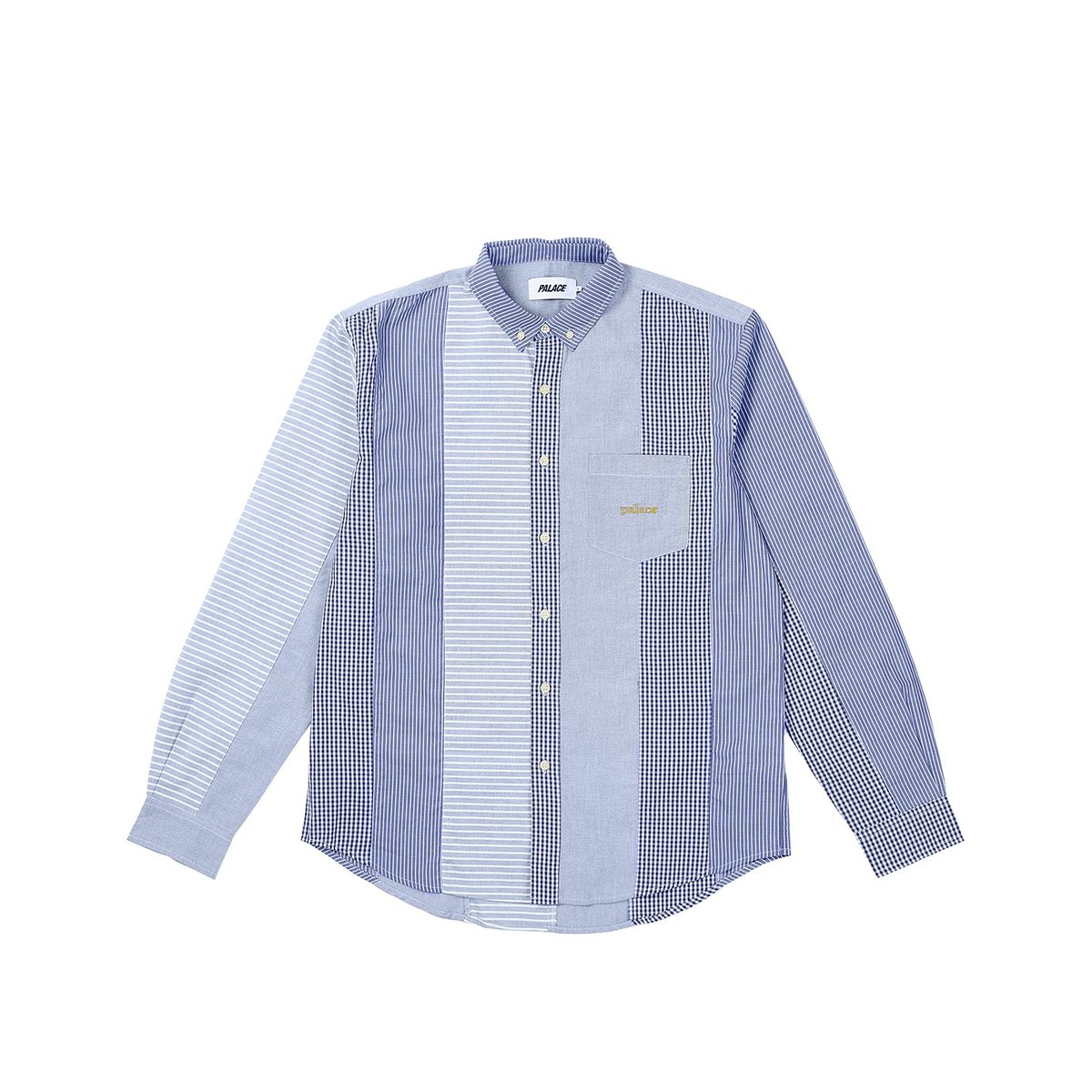 Palace PATCHWORK STRIPE SHIRT BLUE (Spring 2024) - €158.00