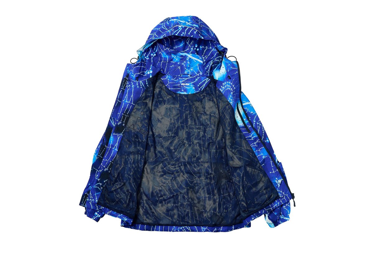 ARC SHELL HOODED JACKET SPIDER WEB BLUE - Palace