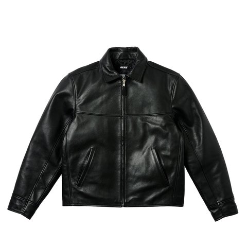 Palace SAFE HANDS LEATHER JACKET BLACK - Colorway