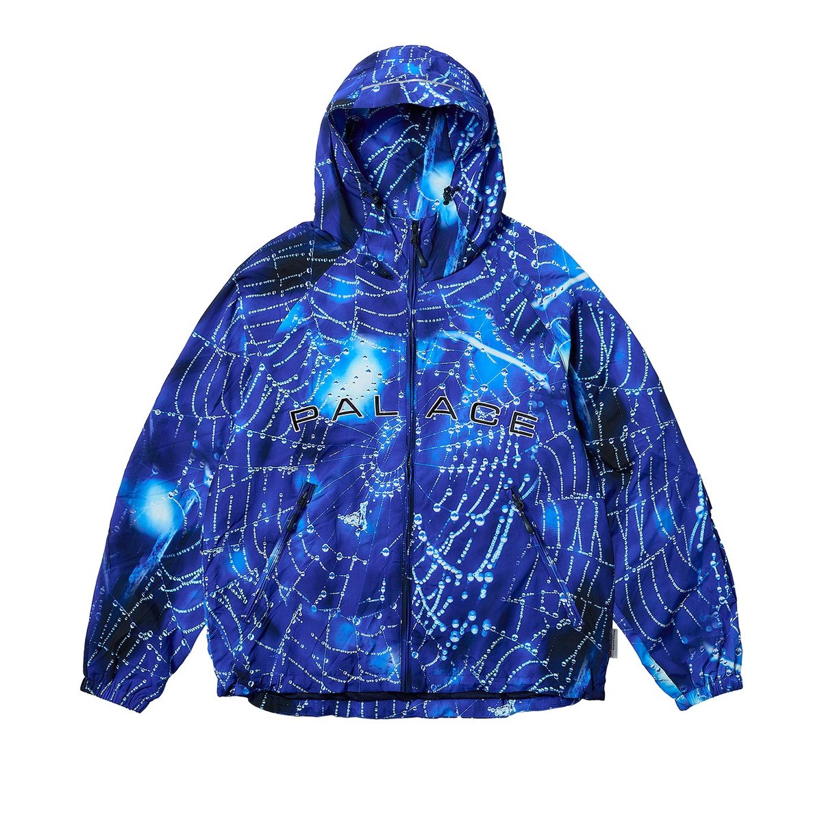 ARC SHELL HOODED JACKET SPIDER WEB BLUE