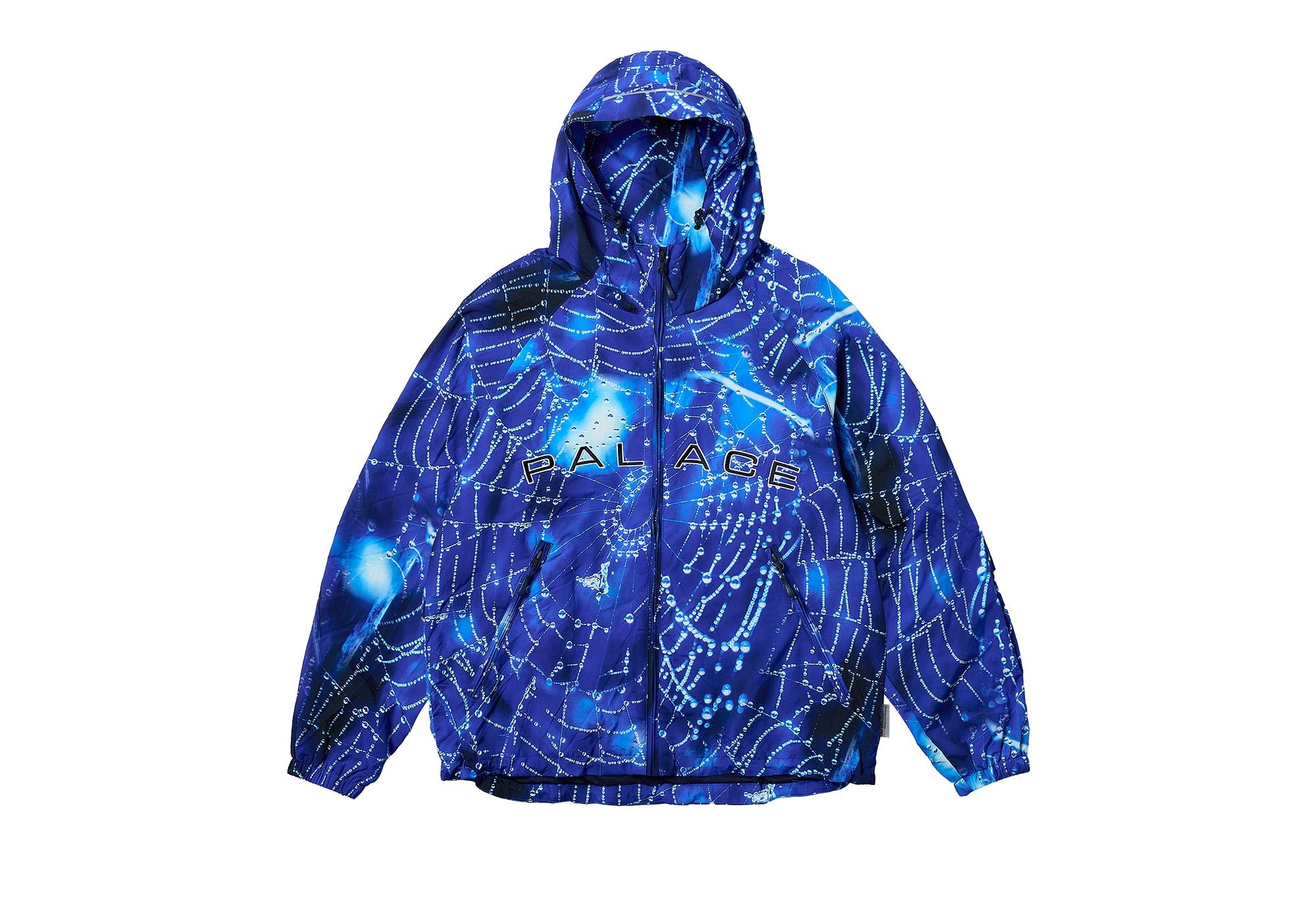 ARC SHELL HOODED JACKET SPIDER WEB BLUE - Palace