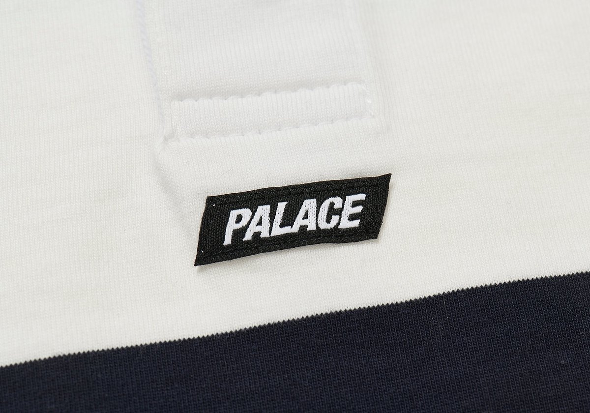 トップス Palace Elbow Stripe Rugby (S) Buy Palace Elbow Stripe Rugby 'White/Navy' - P26ES011 | GOAT CA