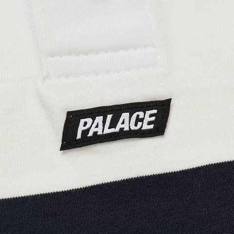 Palace ELBOW STRIPE RUGBY WHITE / NAVY - Colorway