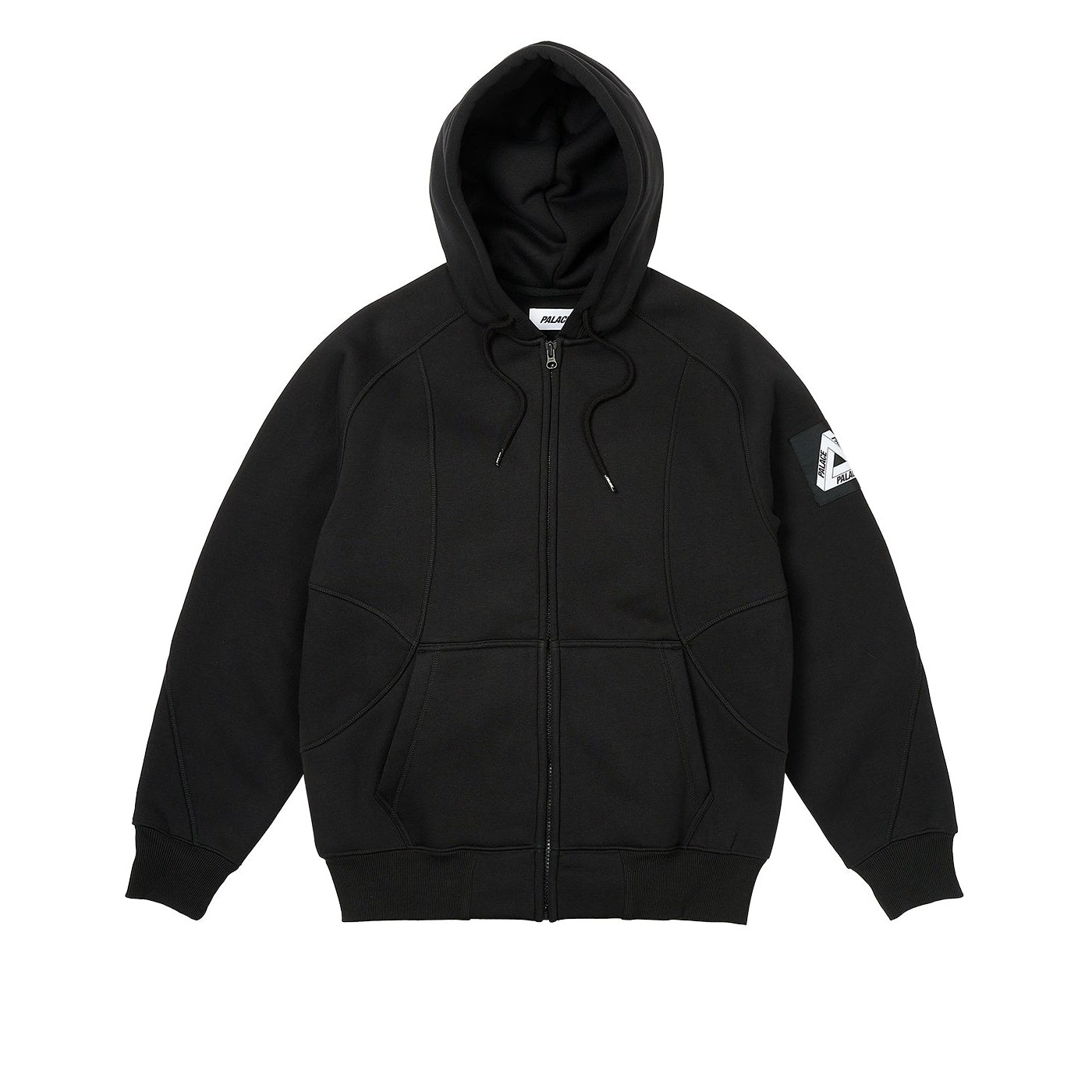 BONDED SHERPA ZIP HOOD BLACK