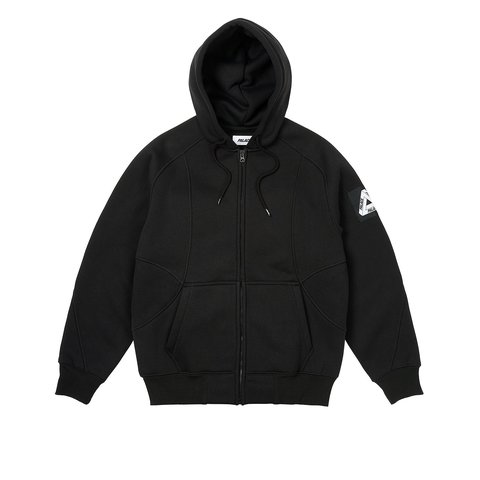 Palace BONDED SHERPA ZIP HOOD BLACK - $208.00