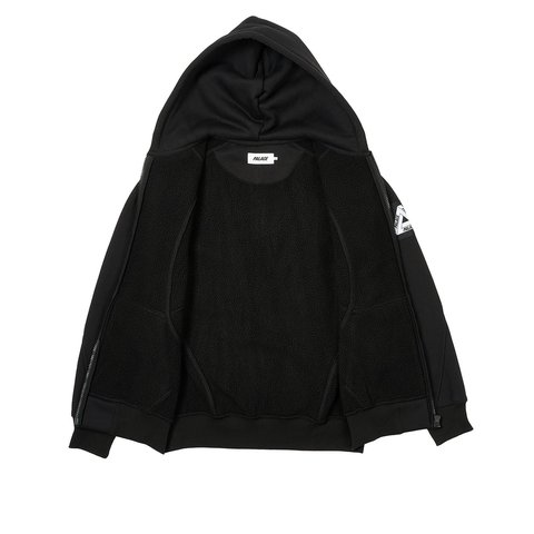 Palace BONDED SHERPA ZIP HOOD BLACK - Colorway