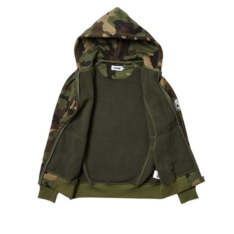 Palace BONDED SHERPA ZIP HOOD CAMO - Colorway