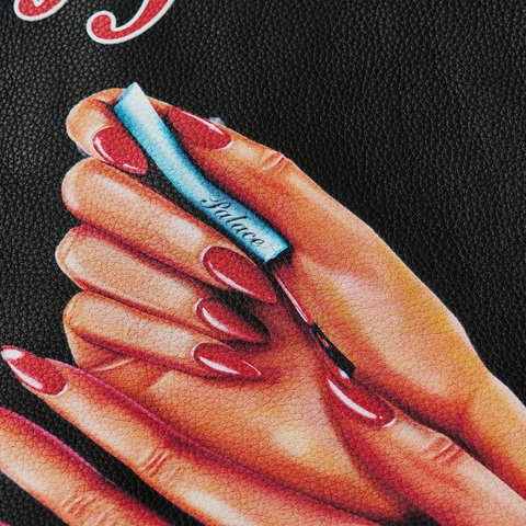 Palace SAFE HANDS LEATHER JACKET BLACK - Colorway