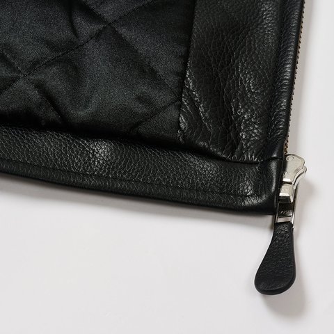 Palace SAFE HANDS LEATHER JACKET BLACK - Colorway