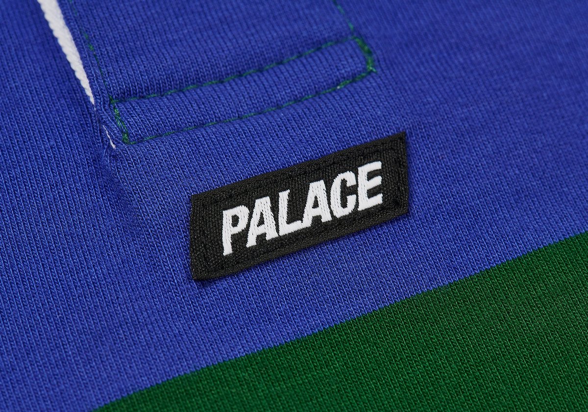 ELBOW STRIPE RUGBY BLUE / GREEN - Spring 2024 - Palace