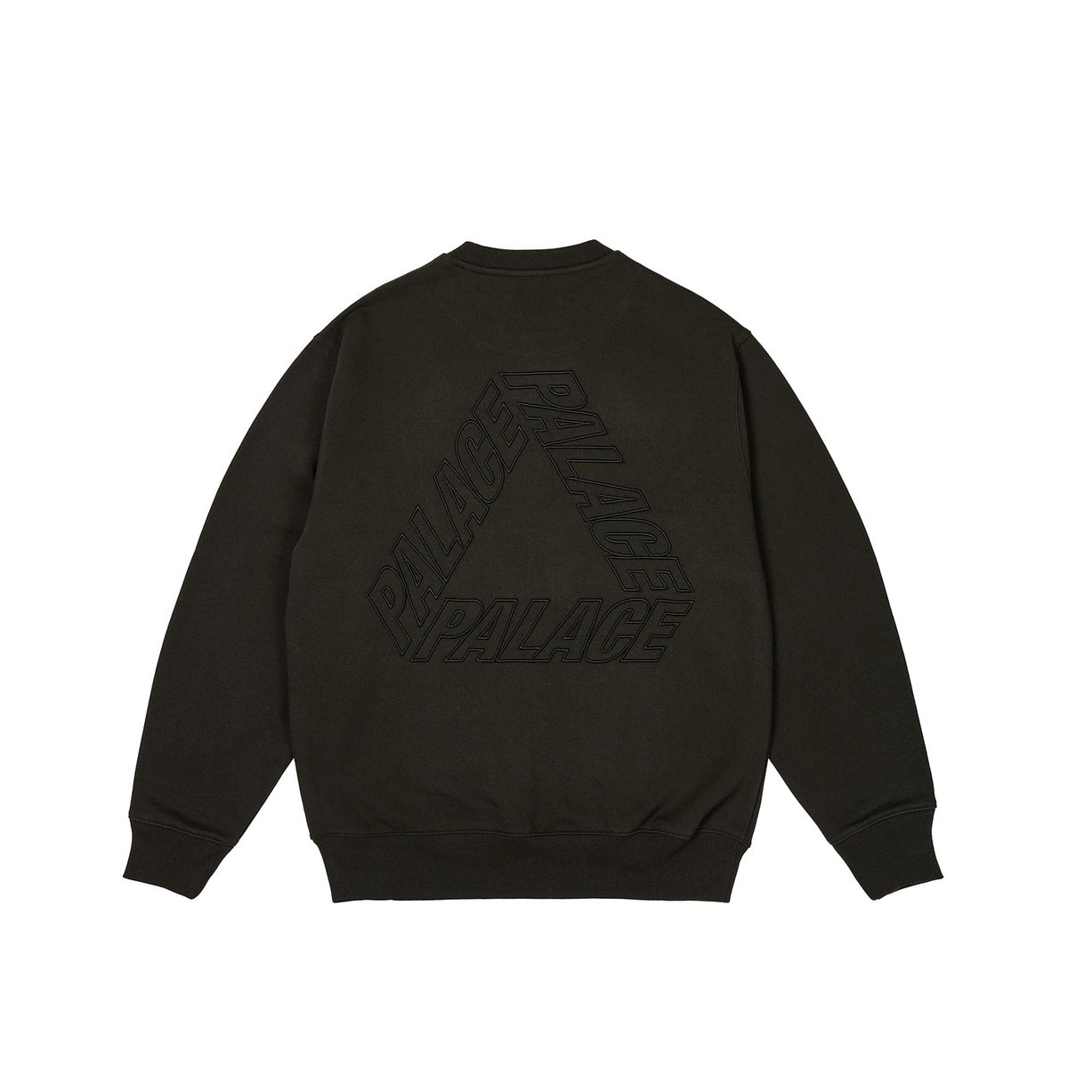 Palace OUTLINE P-3 CREW BLACK (Spring 2024) - $148.00