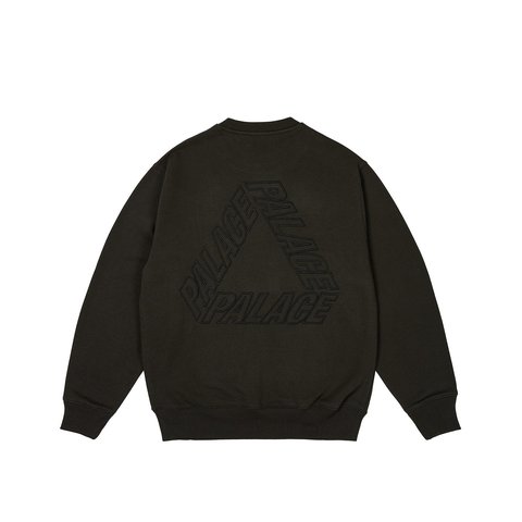 Palace OUTLINE P-3 CREW BLACK - $148.00