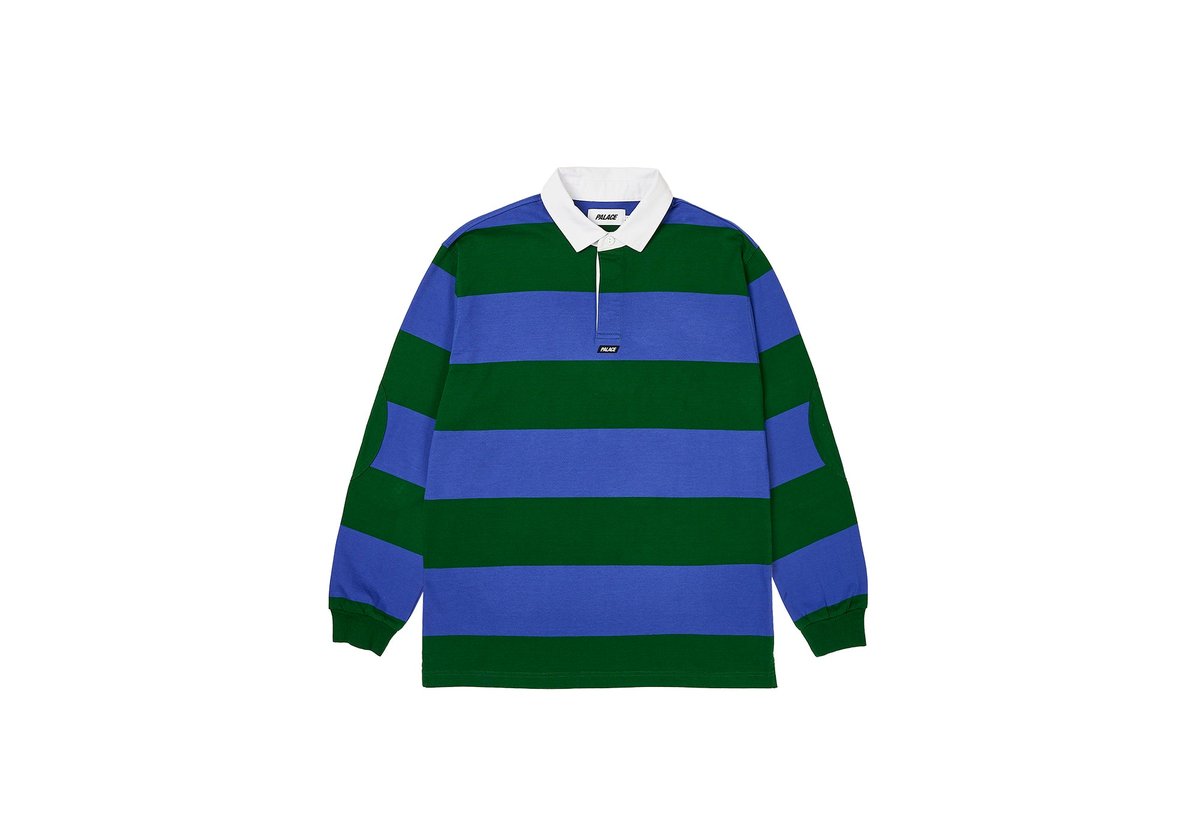 ELBOW STRIPE RUGBY BLUE / GREEN - Spring 2024 - Palace