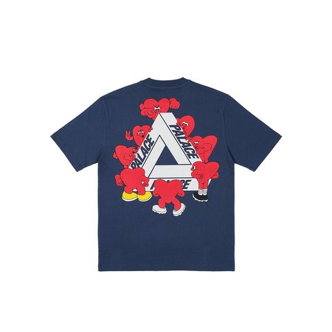 Palace TRI-HEARTS T-SHIRT NAVY - $48.00