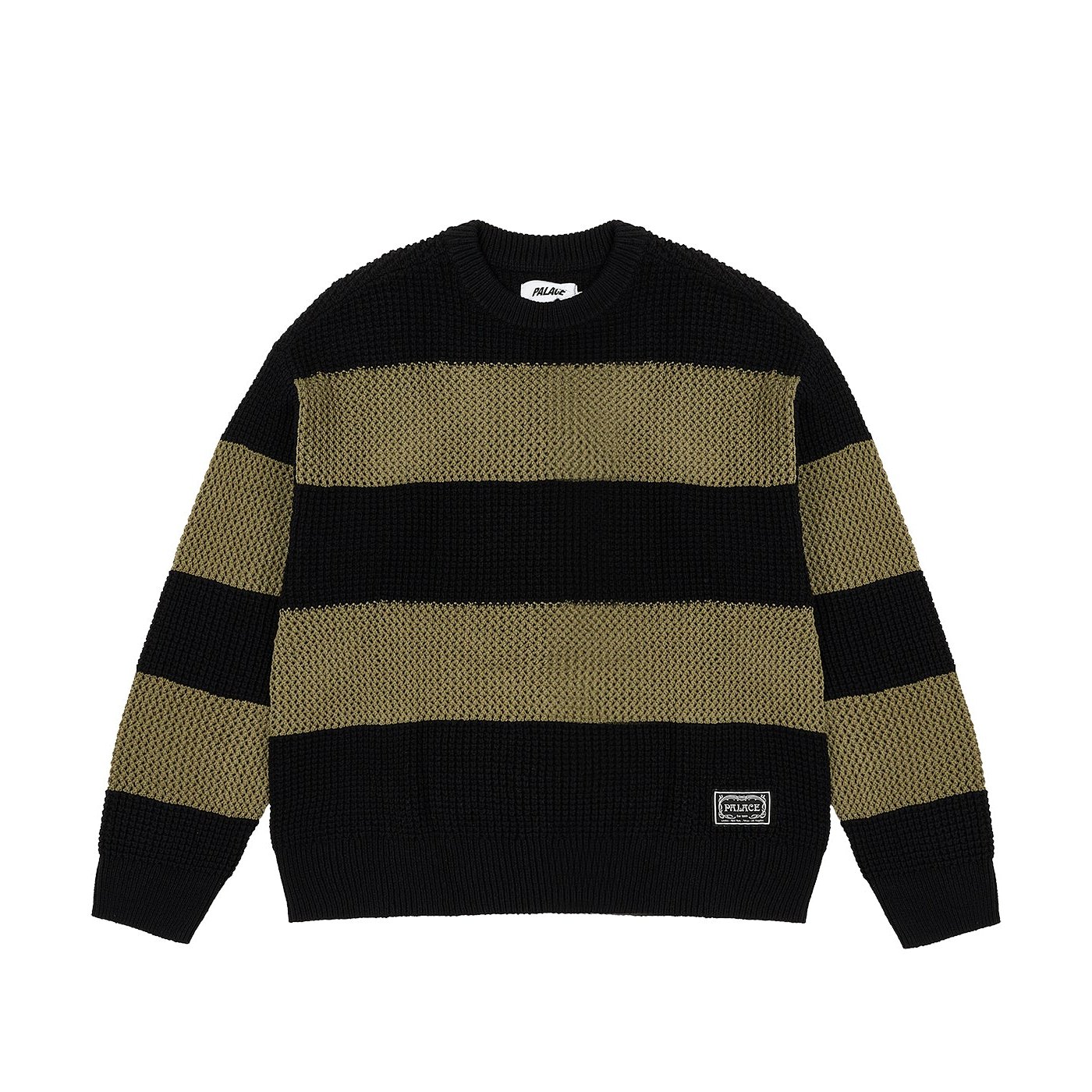 OPEN STRIPE KNIT BLACK /  GREEN
