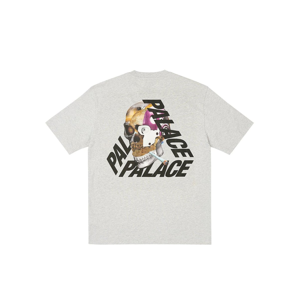Palace BAKED P-3 T-SHIRT GREY MARL (Spring 2024) - $48.00
