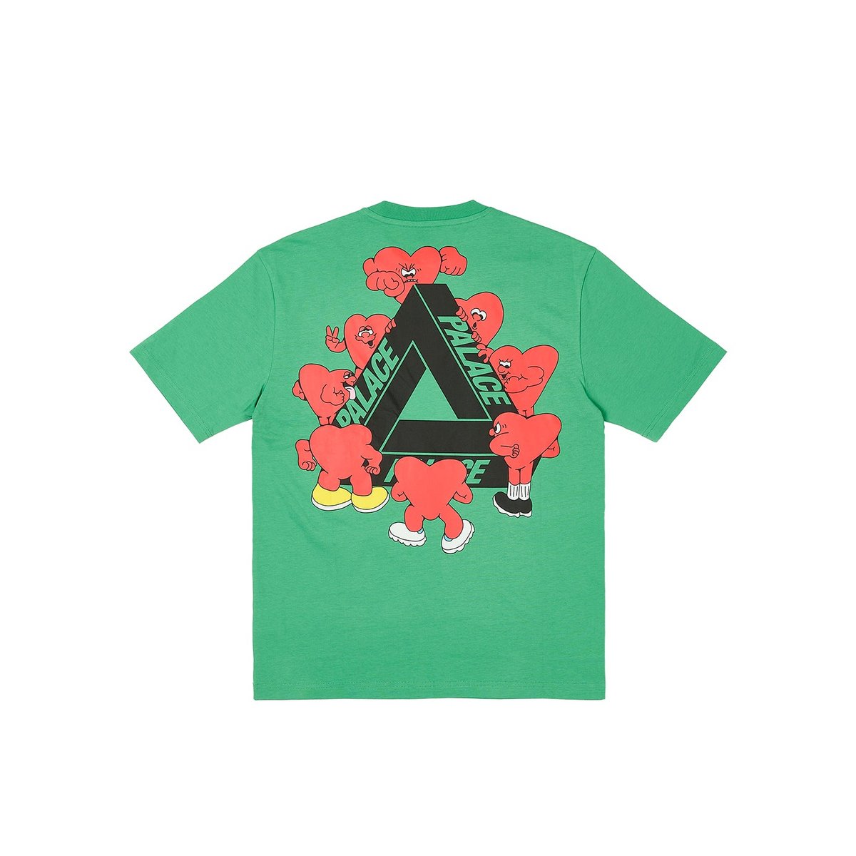Palace TRI-HEARTS T-SHIRT SWEET PEA GREEN (Spring 2024) - $48.00