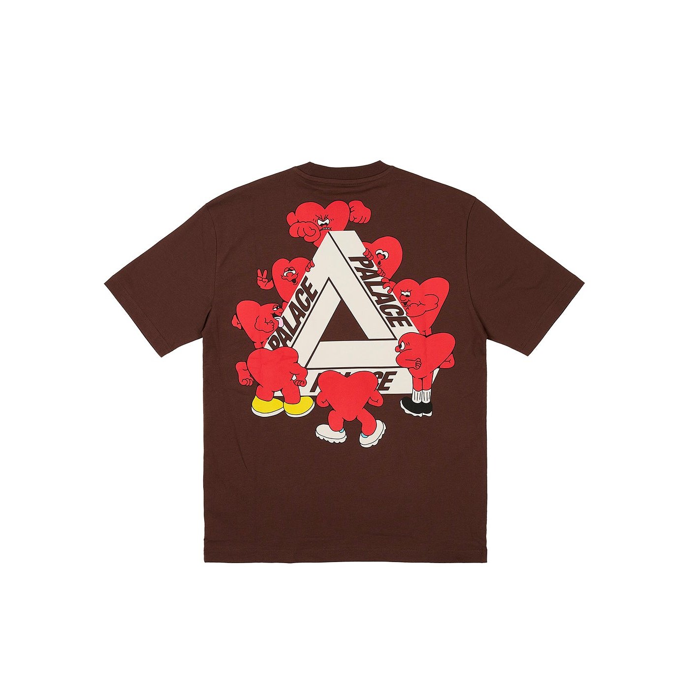 TRI-HEARTS T-SHIRT NICE BROWN