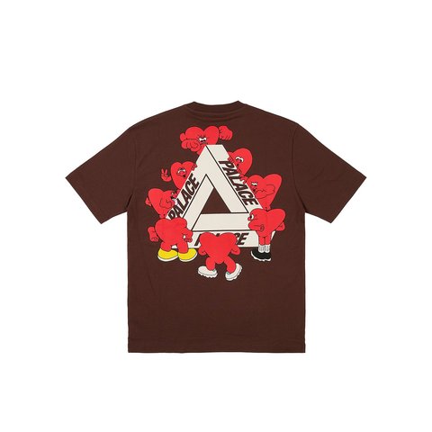 Palace TRI-HEARTS T-SHIRT NICE BROWN - $48.00