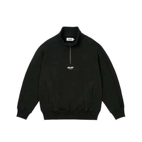 Palace WAFFLE ON 1/4 ZIP BLACK - $168.00