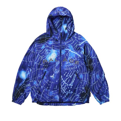 ARC SHELL HOODED JACKET SPIDER WEB BLUE