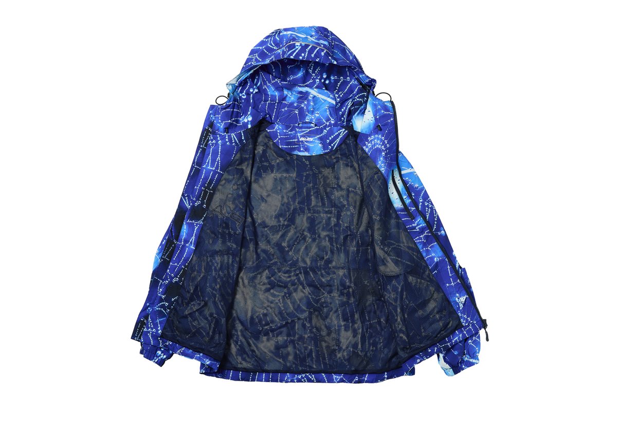ARC SHELL HOODED JACKET SPIDER WEB BLUE - Palace