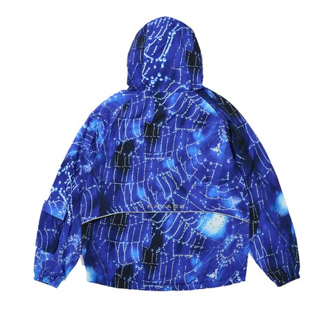 ARC SHELL HOODED JACKET SPIDER WEB BLUE