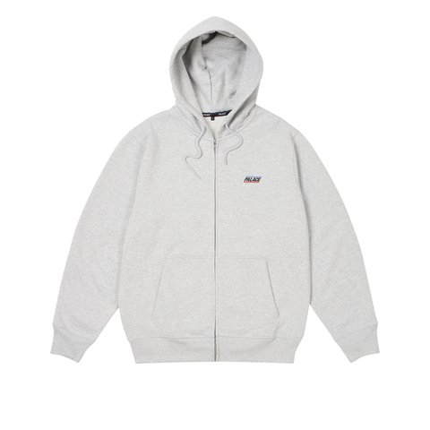 Palace BASICALLY A ZIP HOOD GREY MARL - Colorway