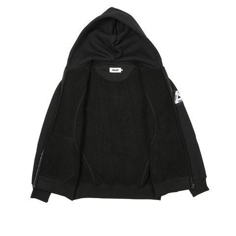 Palace BONDED SHERPA ZIP HOOD BLACK - Colorway