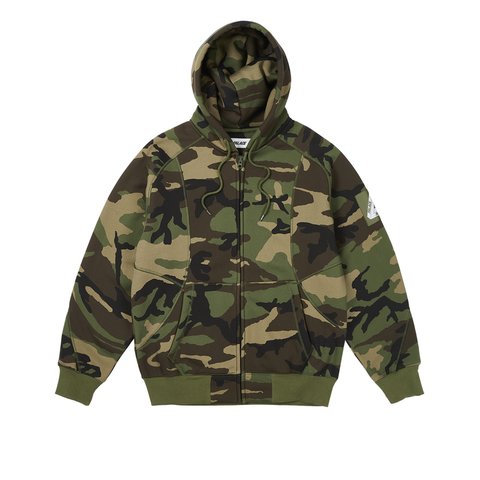 Palace BONDED SHERPA ZIP HOOD CAMO - Colorway
