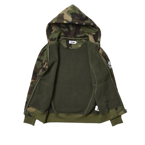 Palace BONDED SHERPA ZIP HOOD CAMO - Colorway