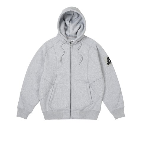 Palace BONDED SHERPA ZIP HOOD GREY MARL - Colorway