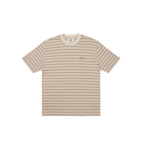 Palace BOXY STRIPE T-SHIRT BROWN - Colorway
