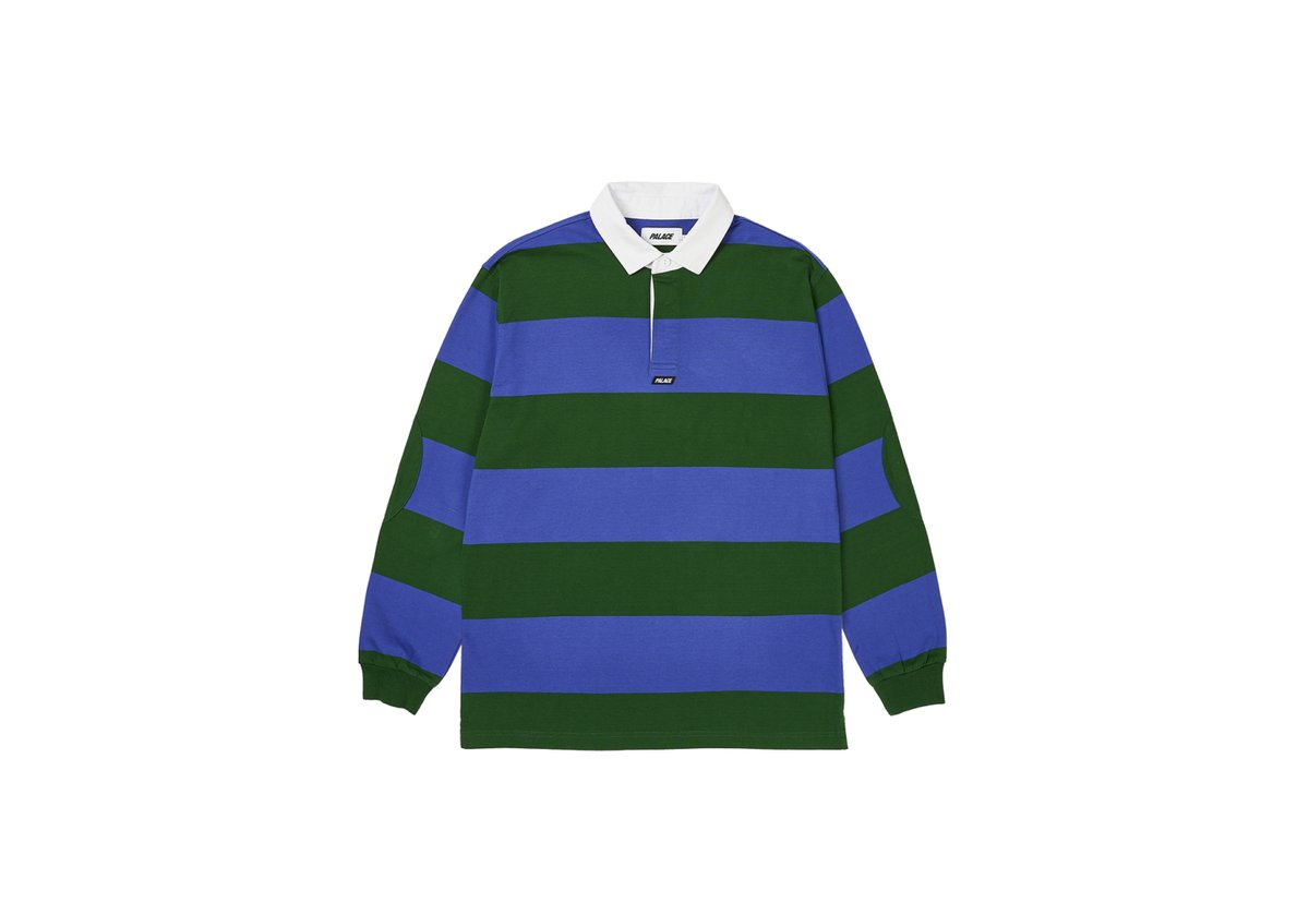 ELBOW STRIPE RUGBY BLUE / GREEN - Spring 2024 - Palace