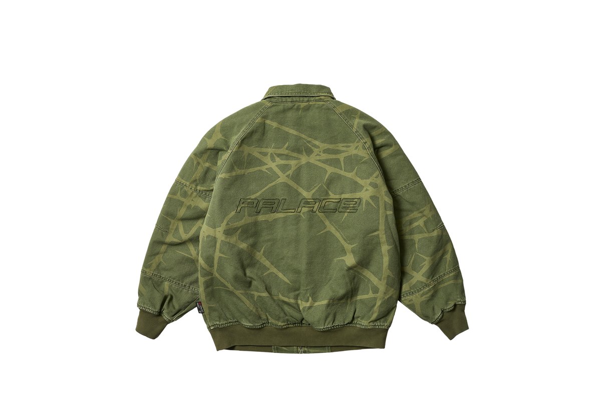 HEAVY CANVAS BOMBER JACKET THE DEEP GREEN - Palace
