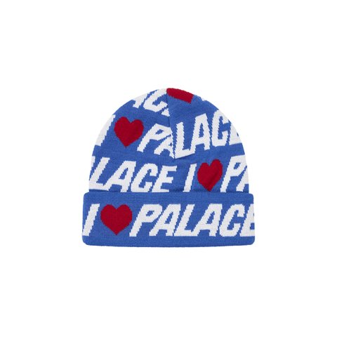 Palace I LOVE PALACE BEANIE BLUE - Colorway