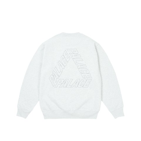Palace OUTLINE P-3 CREW GREY MARL - Colorway