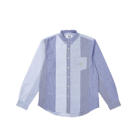 Palace PATCHWORK STRIPE SHIRT BLUE - Colorway