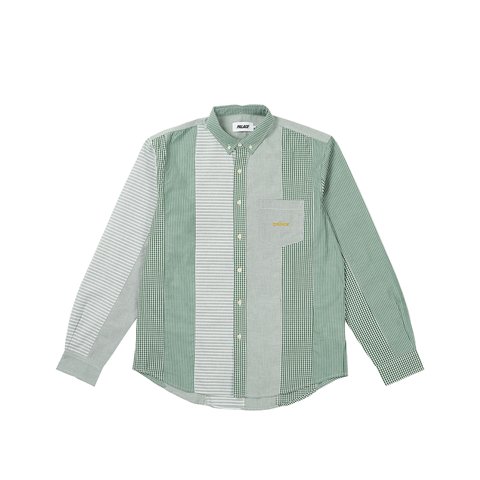 Palace PATCHWORK STRIPE SHIRT GREEN - Colorway