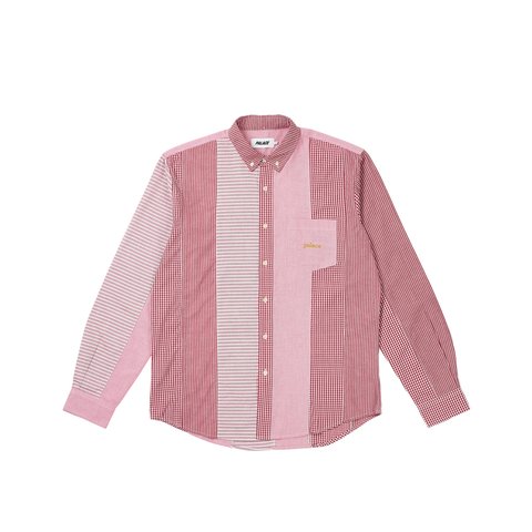 Palace PATCHWORK STRIPE SHIRT RED - Colorway