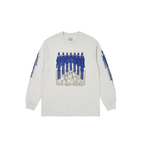 Palace REPEATER LONGSLEEVE GREY MARL - Colorway