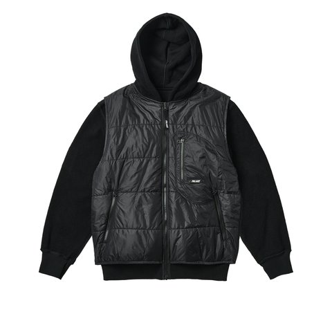 Palace REVERSIBLE VEST HOOD BLACK - Colorway
