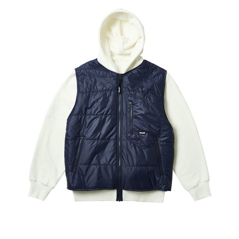 Palace REVERSIBLE VEST HOOD SOFT WHITE - Colorway