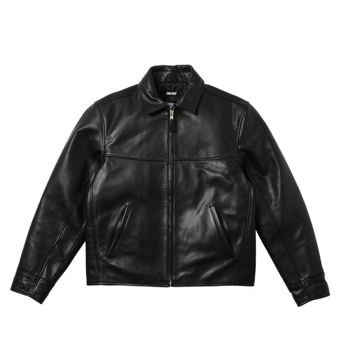 Palace SAFE HANDS LEATHER JACKET BLACK - Colorway