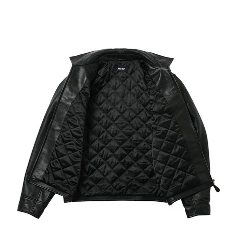 Palace SAFE HANDS LEATHER JACKET BLACK - Colorway