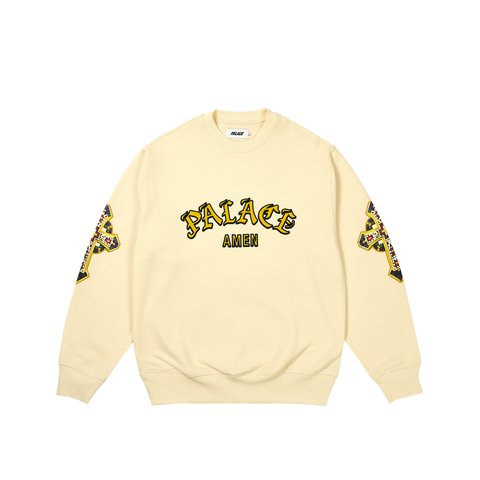 Palace SAINTS CREW SOFT WHITE - Colorway