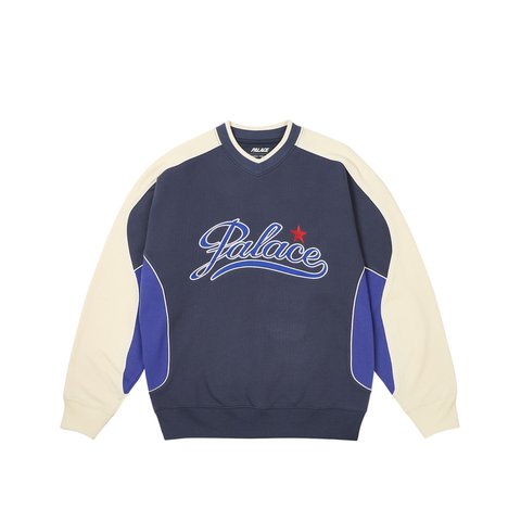 Palace STAR SCRIPT CREW NAVY - Colorway