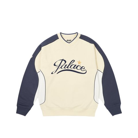 Palace STAR SCRIPT CREW SOFT WHITE - Colorway