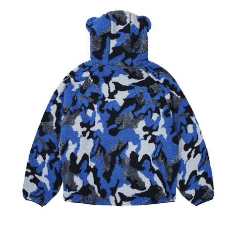 Palace TEDDY FLEECE JACKET BLUE CAMO - Colorway